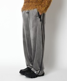 SUPERTHANKS（スーパーサンクス）の「ベロアバレルレッグラインパンツVelour barrel leg line pants（その他パンツ）」