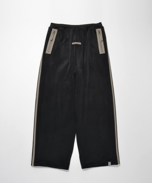SUPERTHANKS(スーパーサンクス)の「ベロアバレルレッグラインパンツVelour barrel leg line pants(その他パンツ・メンズ・グレー×ホワイト/ブラック×ブラック/ブラック×グレー/グレー・S/L/M)」の9枚目の写真