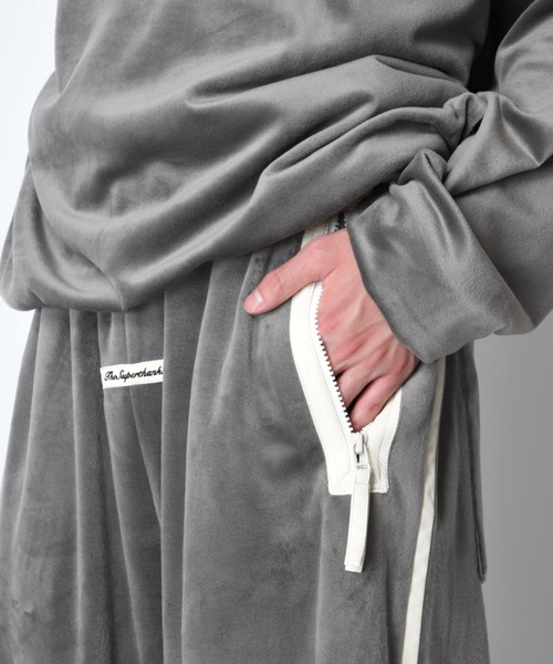SUPERTHANKS(スーパーサンクス)の「ベロアバレルレッグラインパンツVelour barrel leg line pants(その他パンツ・メンズ・グレー×ホワイト/ブラック×ブラック/ブラック×グレー/グレー・S/L/M)」の20枚目の写真