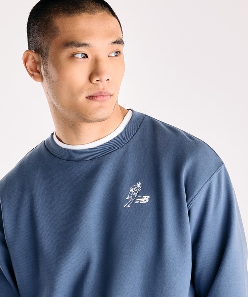 NEW BALANCE(ニューバランス)の「大谷翔平オールウェイズオンロゴスウェットクルー(スウェット・メンズ・グレイッシュブルー/ヘザーグレー/ブラック・LARGE/MEDIUM/SMALL/XX-LARGE/X-LARGE)」の8枚目の写真