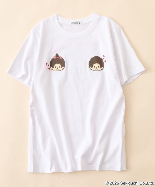FUNALIVE(ファンアライブ)の「モンチッチ 和柄 天竺半袖Tシャツ(Tシャツ/カットソー・メンズ・ホワイト/ブラック/レッド・L/M/LL)」の4枚目の写真