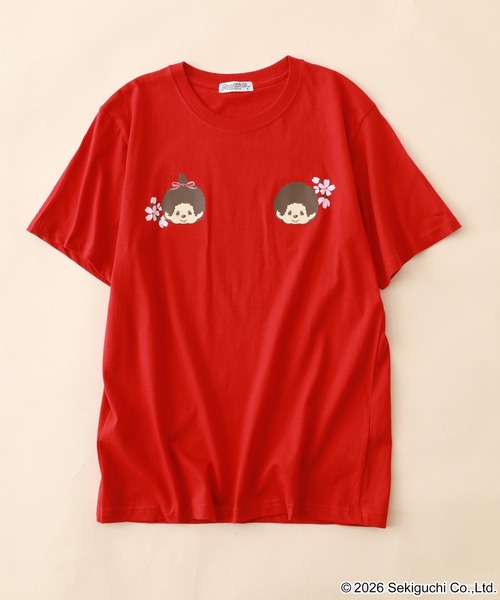 FUNALIVE(ファンアライブ)の「モンチッチ 和柄 天竺半袖Tシャツ(Tシャツ/カットソー・メンズ・ホワイト/ブラック/レッド・L/M/LL)」の8枚目の写真