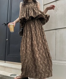 WILLFULLY（ウィルフリー）の「cocoon cut jacquard tulle gather SK（スカート）」