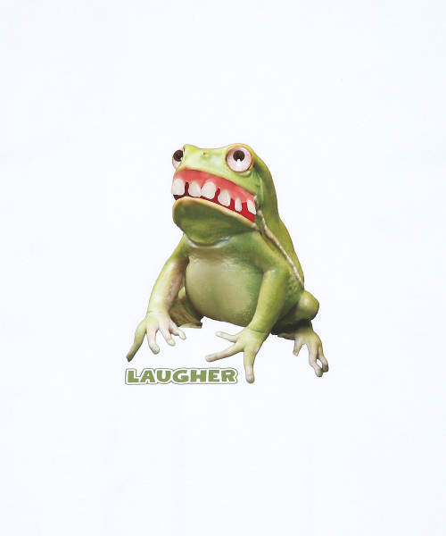 LAUGHER（ラファー）の「アグリー フロッグ Tシャツ - ホワイト（Tシャツ/カットソー・レディース・その他・LARGE/MEDIUM/X-LARGE）」の2枚目の写真