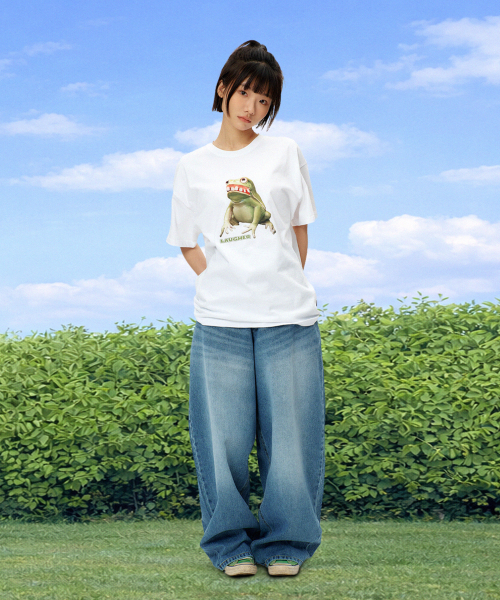 LAUGHER（ラファー）の「アグリー フロッグ Tシャツ - ホワイト（Tシャツ/カットソー・レディース・その他・LARGE/MEDIUM/X-LARGE）」の3枚目の写真