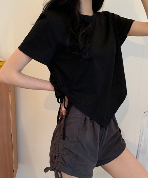 Miniministore(ミニミニストア)の「レディース アシンメトリー Tシャツ(Tシャツ/カットソー・レディース・ブラック/ダークグレー・FREE)」の10枚目の写真