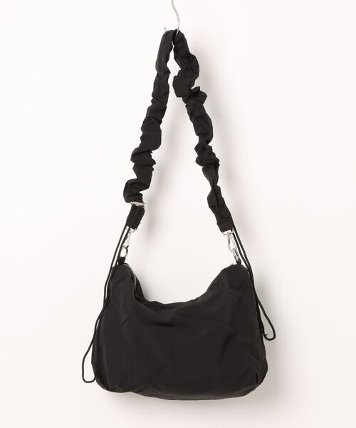 minia（ミニア）の「3wayで持てるこなれ感[ロープハンドルシャーリングショルダーバッグ]（ハンドバッグ・レディース・ブラック/オフホワイト・FREE）」の15枚目の写真
