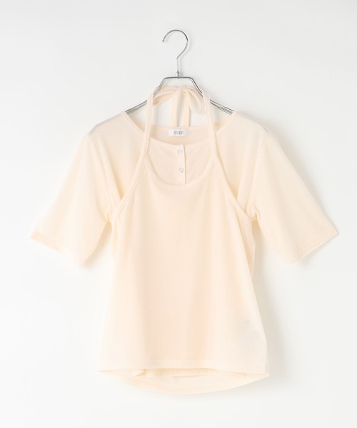 LOWRYS FARM(ローリーズファーム)の「ベロアホルター2P5S 1052782(Tシャツ/カットソー・レディース・アイボリー/グレー/ブラウン・FREE)」の9枚目の写真