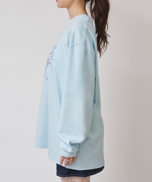 Cath Kidston（キャスキッドソン）の「ロングスリーブTシャツ Rose Bunch（Tシャツ/カットソー・レディース・ライトピンク/ライトイエロー/サックスブルー/ホワイト・FREE）」の11枚目の写真