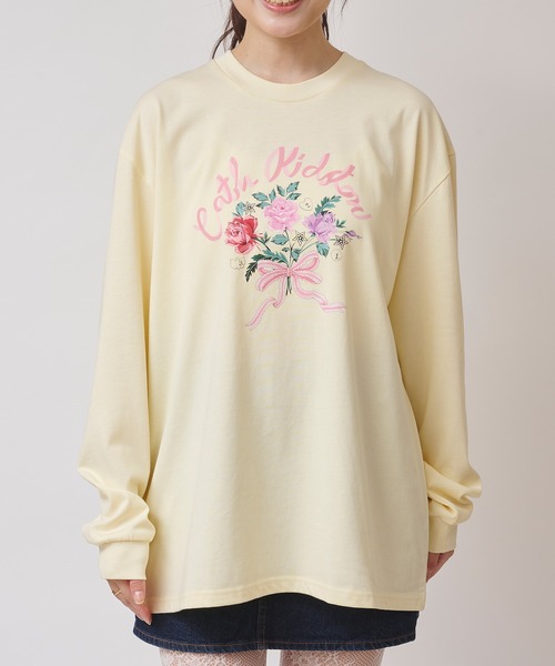 Cath Kidston（キャスキッドソン）の「ロングスリーブTシャツ Rose Bunch（Tシャツ/カットソー・レディース・ライトピンク/ライトイエロー/サックスブルー/ホワイト・FREE）」の18枚目の写真