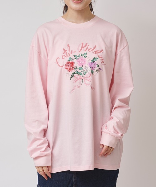 Cath Kidston（キャスキッドソン）の「ロングスリーブTシャツ Rose Bunch（Tシャツ/カットソー・レディース・ライトピンク/ライトイエロー/サックスブルー/ホワイト・FREE）」の14枚目の写真