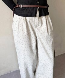 小花柄タックパンツ
