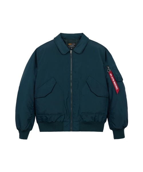 Alpha Industries（アルファインダストリーズ）の「Alpha Industries/アルファ インダストリーズ/CWU 45/P RELAXED FIT FLIGHT JACKET (OXFORD)/CWU 45/P リラックスフィット フライトジャケット オックスフォード（ミリタリージャケット・メンズ・ライトグレー/ブラック/オリーブ/インディゴブルー/ブラウン・XL/L/M/S/2XL/XS）」の5枚目の写真