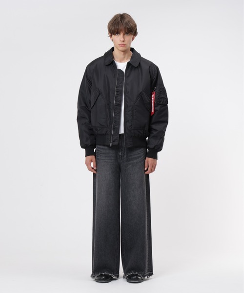 Alpha Industries（アルファインダストリーズ）の「Alpha Industries/アルファ インダストリーズ/CWU 45/P RELAXED FIT FLIGHT JACKET (OXFORD)/CWU 45/P リラックスフィット フライトジャケット オックスフォード（ミリタリージャケット・メンズ・ライトグレー/ブラック/オリーブ/インディゴブルー/ブラウン・XL/L/M/S/2XL/XS）」の6枚目の写真