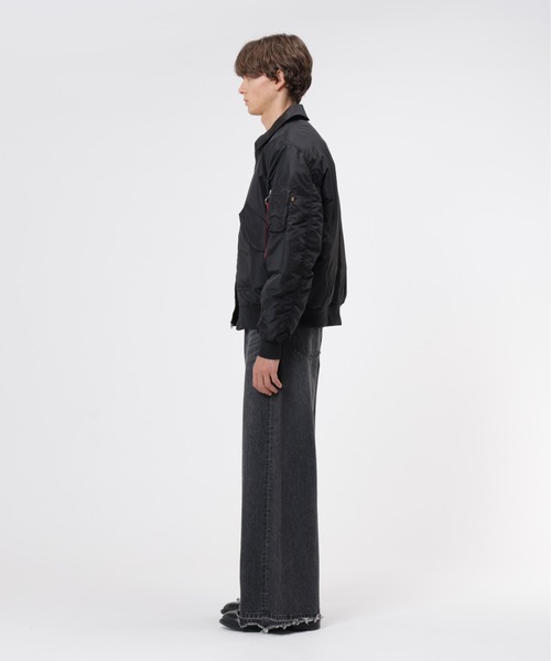 Alpha Industries（アルファインダストリーズ）の「Alpha Industries/アルファ インダストリーズ/CWU 45/P RELAXED FIT FLIGHT JACKET (OXFORD)/CWU 45/P リラックスフィット フライトジャケット オックスフォード（ミリタリージャケット・メンズ・ライトグレー/ブラック/オリーブ/インディゴブルー/ブラウン・XL/L/M/S/2XL/XS）」の7枚目の写真