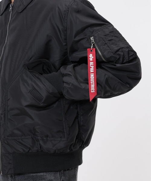 Alpha Industries（アルファインダストリーズ）の「Alpha Industries/アルファ インダストリーズ/CWU 45/P RELAXED FIT FLIGHT JACKET (OXFORD)/CWU 45/P リラックスフィット フライトジャケット オックスフォード（ミリタリージャケット・メンズ・ライトグレー/ブラック/オリーブ/インディゴブルー/ブラウン・XL/L/M/S/2XL/XS）」の10枚目の写真