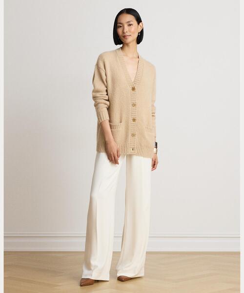 LAUREN RALPH LAUREN(ローレン ラルフ ローレン)の「Vネック カーディガン(カーディガン/ボレロ・レディース・ブラウン系5・XS/L/M/S/XXS)」の4枚目の写真