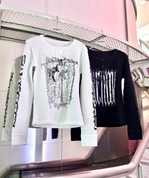 【BABY09】dark waffle long sleeve / 【ベイビーナイン】ダークワッフル長袖Tシャツ