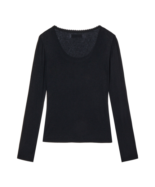 DEINET(ダイニット)の「LOVE IS THE LACE LONG SLEEVE IN BLACK(Tシャツ/カットソー・レディース・その他・FREE)」の2枚目の写真