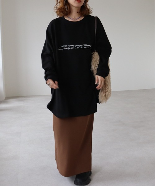 zena(ジェナ)の「フラワープリントスウェットTee(Tシャツ/カットソー・レディース・ブラック/ライトグレー/グレー・FREE)」の13枚目の写真