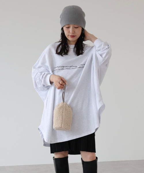 zena(ジェナ)の「フラワープリントスウェットTee(Tシャツ/カットソー・レディース・ブラック/ライトグレー/グレー・FREE)」の17枚目の写真
