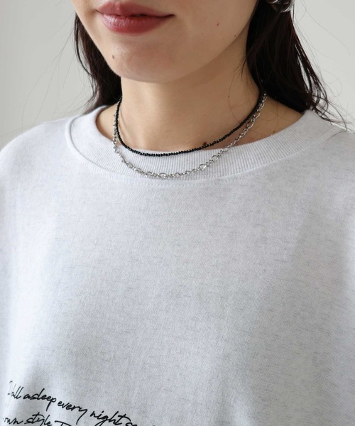 zena(ジェナ)の「フラワープリントスウェットTee(Tシャツ/カットソー・レディース・ブラック/ライトグレー/グレー・FREE)」の21枚目の写真