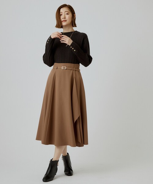 grove（グローブ）の「【毛玉軽減】ミニケーブルニット（ニット/セーター・レディース・オフホワイト/ピンク系/ブラウン系その他/ブラック/ライトグレー系9/ダークグリーン・04/02/01/05/03）」の16枚目の写真