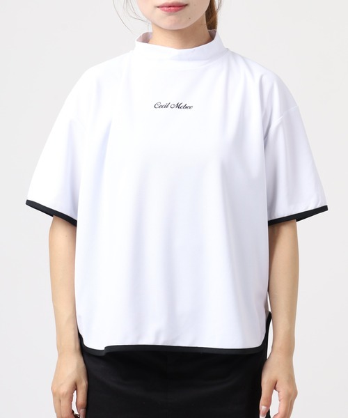 FUNALIVE(ファンアライブ)の「OVERSIZE MOCK オーバーサイズモックネック 半袖(Tシャツ/カットソー・レディース・ブラック/ホワイト・S/M)」の8枚目の写真