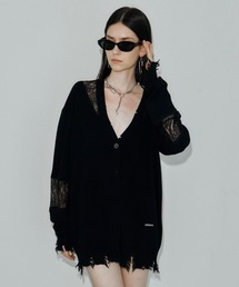 LACE CRASH OVER CARDIGAN/レースクラッシュオーバーカーディガン