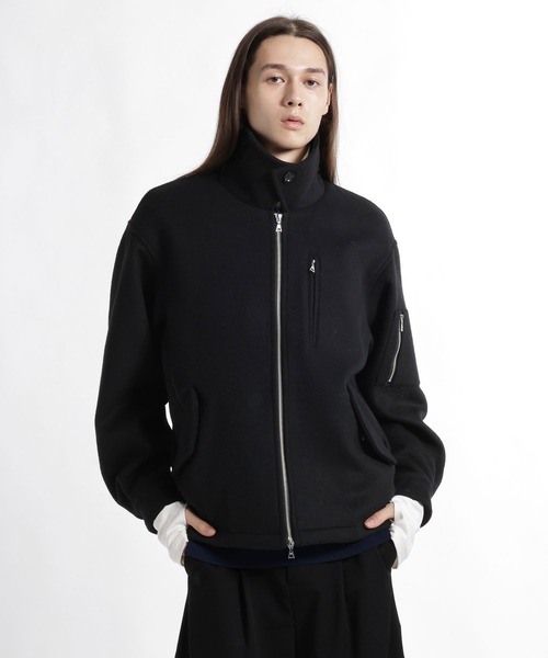HARE(ハレ)の「High Wool ZIPブルゾン(HARE)(ブルゾン・メンズ・ブラック/レッド/グレー・SMALL/MEDIUM)」の2枚目の写真
