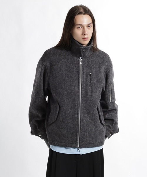 HARE(ハレ)の「High Wool ZIPブルゾン(HARE)(ブルゾン・メンズ・ブラック/レッド/グレー・SMALL/MEDIUM)」の10枚目の写真