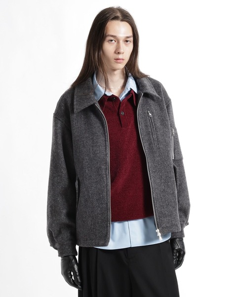 HARE(ハレ)の「High Wool ZIPブルゾン(HARE)(ブルゾン・メンズ・ブラック/レッド/グレー・SMALL/MEDIUM)」の11枚目の写真