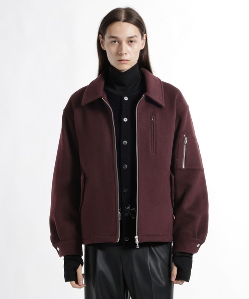 HARE(ハレ)の「High Wool ZIPブルゾン(HARE)(ブルゾン・メンズ・ブラック/レッド/グレー・SMALL/MEDIUM)」の4枚目の写真