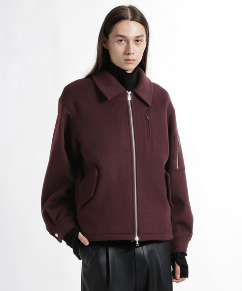 HARE(ハレ)の「High Wool ZIPブルゾン(HARE)(ブルゾン・メンズ・ブラック/レッド/グレー・SMALL/MEDIUM)」の5枚目の写真