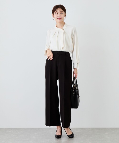 Jayro(ジャイロ)の「2WAYストレッチワイドパンツ(スラックス・レディース・ブラック/グレー系その他・L/M/S)」の17枚目の写真