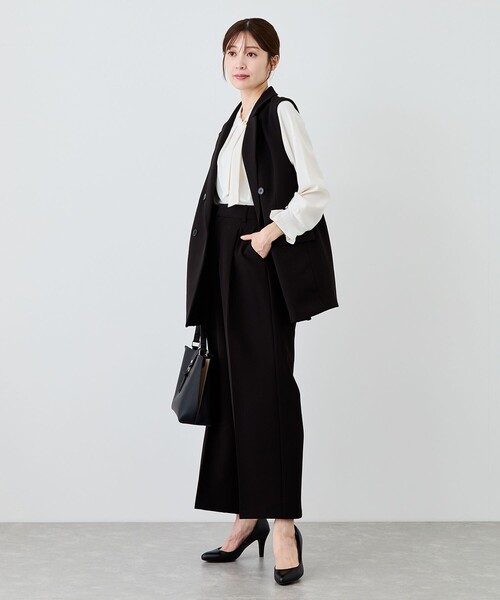 Jayro(ジャイロ)の「2WAYストレッチワイドパンツ(スラックス・レディース・ブラック/グレー系その他・L/M/S)」の11枚目の写真