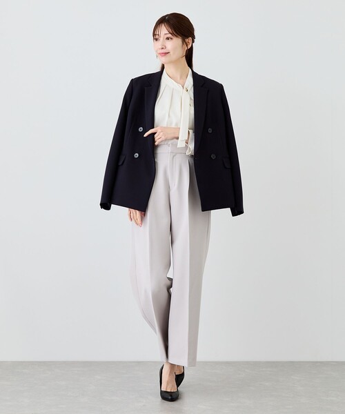 Jayro(ジャイロ)の「2WAYストレッチワイドパンツ(スラックス・レディース・ブラック/グレー系その他・L/M/S)」の5枚目の写真