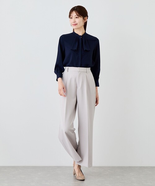 Jayro(ジャイロ)の「2WAYストレッチワイドパンツ(スラックス・レディース・ブラック/グレー系その他・L/M/S)」の3枚目の写真