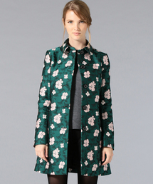 LOVELESS | 【LOVELESS】WOMENS レトロジャガードフラワーコート(ステンカラーコート)