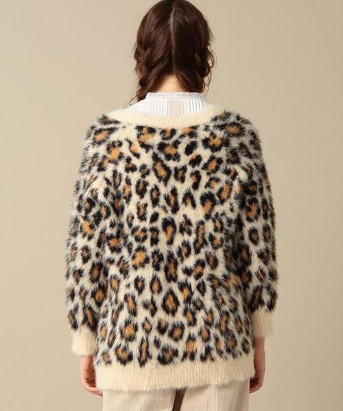 Another Edition（アナザーエディション）の「レオパードニットカーディガン/ AEMBC LEOPARD KNIT CGN◆（カーディガン/ボレロ・レディース・ライトブルー/ベージュ・フリー）」の3枚目の写真