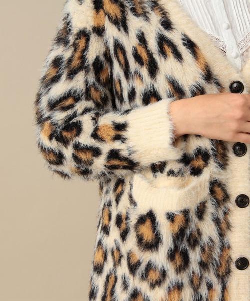 Another Edition（アナザーエディション）の「レオパードニットカーディガン/ AEMBC LEOPARD KNIT CGN◆（カーディガン/ボレロ・レディース・ライトブルー/ベージュ・フリー）」の9枚目の写真