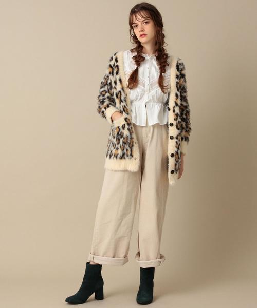 Another Edition（アナザーエディション）の「レオパードニットカーディガン/ AEMBC LEOPARD KNIT CGN◆（カーディガン/ボレロ・レディース・ライトブルー/ベージュ・フリー）」の13枚目の写真