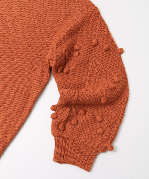 URBAN RESEARCH Sonny Label（アーバンリサーチサニーレーベル）の「Sonny Label ヴィンテージ風袖デザインニット（ニット/セーター・レディース・ベージュ/オレンジ/ネイビー・FREE）」の5枚目の写真