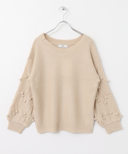 URBAN RESEARCH Sonny Label（アーバンリサーチサニーレーベル）の「Sonny Label ヴィンテージ風袖デザインニット（ニット/セーター・レディース・ベージュ/オレンジ/ネイビー・FREE）」の19枚目の写真