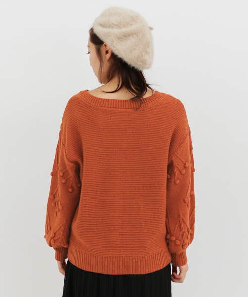 URBAN RESEARCH Sonny Label（アーバンリサーチサニーレーベル）の「Sonny Label ヴィンテージ風袖デザインニット（ニット/セーター・レディース・ベージュ/オレンジ/ネイビー・FREE）」の20枚目の写真