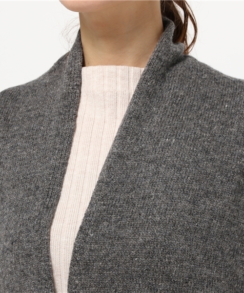 LBC（エルビーシー）の「ラムナイロンショールカーディガン                 （カーディガン/ボレロ・レディース・イエロー/オフホワイト/グレー・MEDIUM）」の7枚目の写真