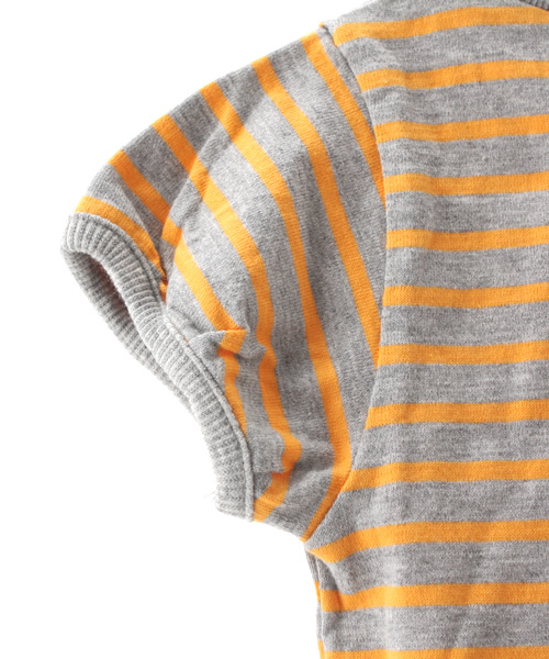 SHIPS KIDS（シップスキッズ）の「SHIPS KIDS:ボーダーパフ ショート/スリーブ（baby)（Tシャツ/カットソー・キッズ・ホワイト/ライトグレー・80/90）」の4枚目の写真