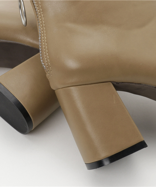 WEGO(ウィゴー)の「WEGO/フレアヒールブーツ(ブーツ・レディース・ブラック/ベージュ・MEDIUM/LARGE)」の10枚目の写真