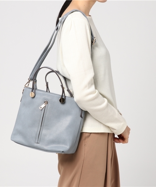 mysty woman（ミスティウーマン）の「フロントジップミニショルダーバッグ（ショルダーバッグ・レディース・オフホワイト/グレイッシュブルー/ブラック・FREE）」の15枚目の写真