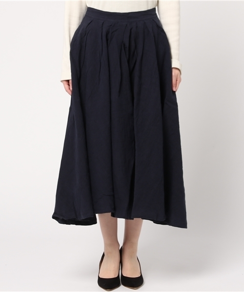 LBC（エルビーシー）の「bul リネンワッシャーサーキュラスカート              （スカート・レディース・レッド/ピンク/ネイビー・MEDIUM）」の4枚目の写真